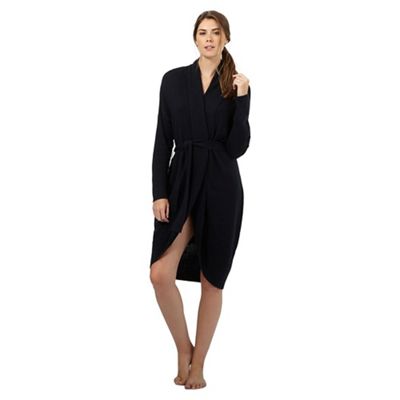 Nine by Savannah Miller Black knitted cocoon style dressing gown